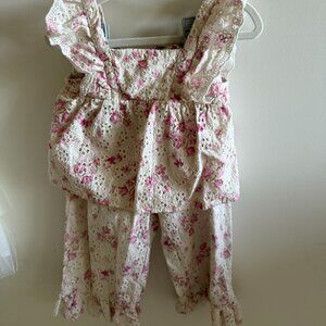 ZARA: FLORAL PRINT SHIFFLY TOP & PANT